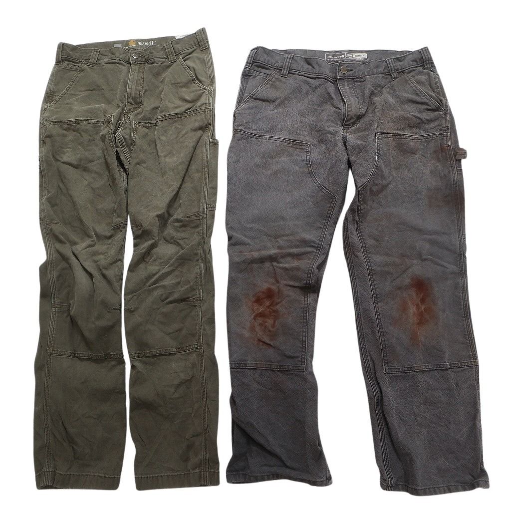 古着卸 カーハート Carhartt ダック ダブルニー パンツ セット メンズ 32 36 38 40 グランジ ワーク 古着 NC 5066