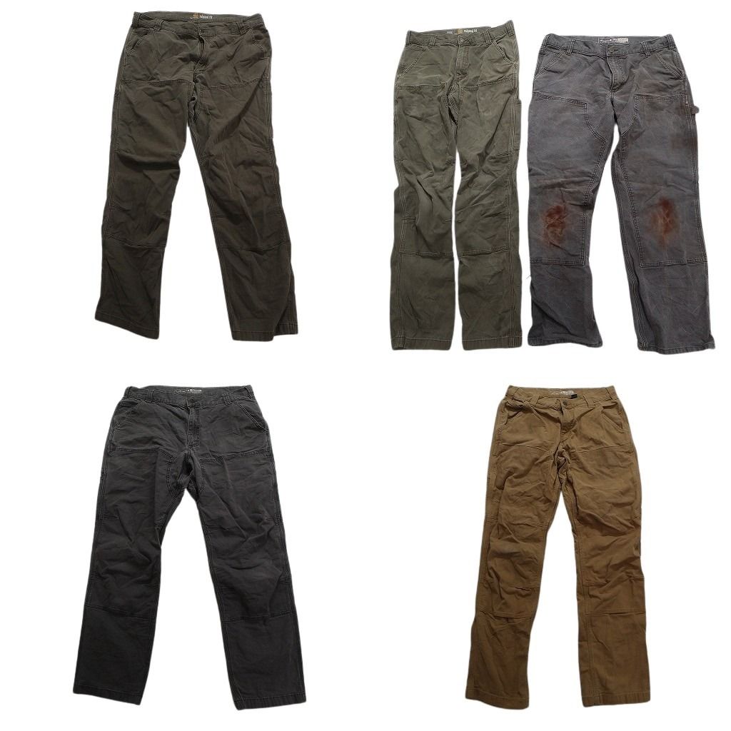 古着卸 カーハート Carhartt ダック ダブルニー パンツ 5枚セット メンズ 32 36 38 40 グランジ ワーク 古着 NC5066