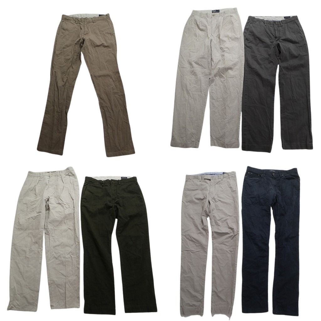 古着卸 ラルフローレン パンツ MIX 7枚セット メンズ 31 32 ポロチノ ツータック ワイド 古着 NC5064