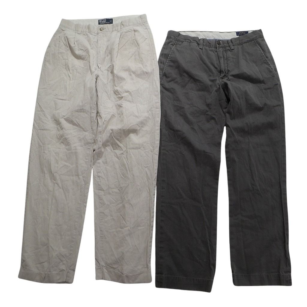 古着卸 ラルフローレン パンツ MIX セット メンズ 31 32 ポロチノ ツータック ワイド 古着 NC 5064
