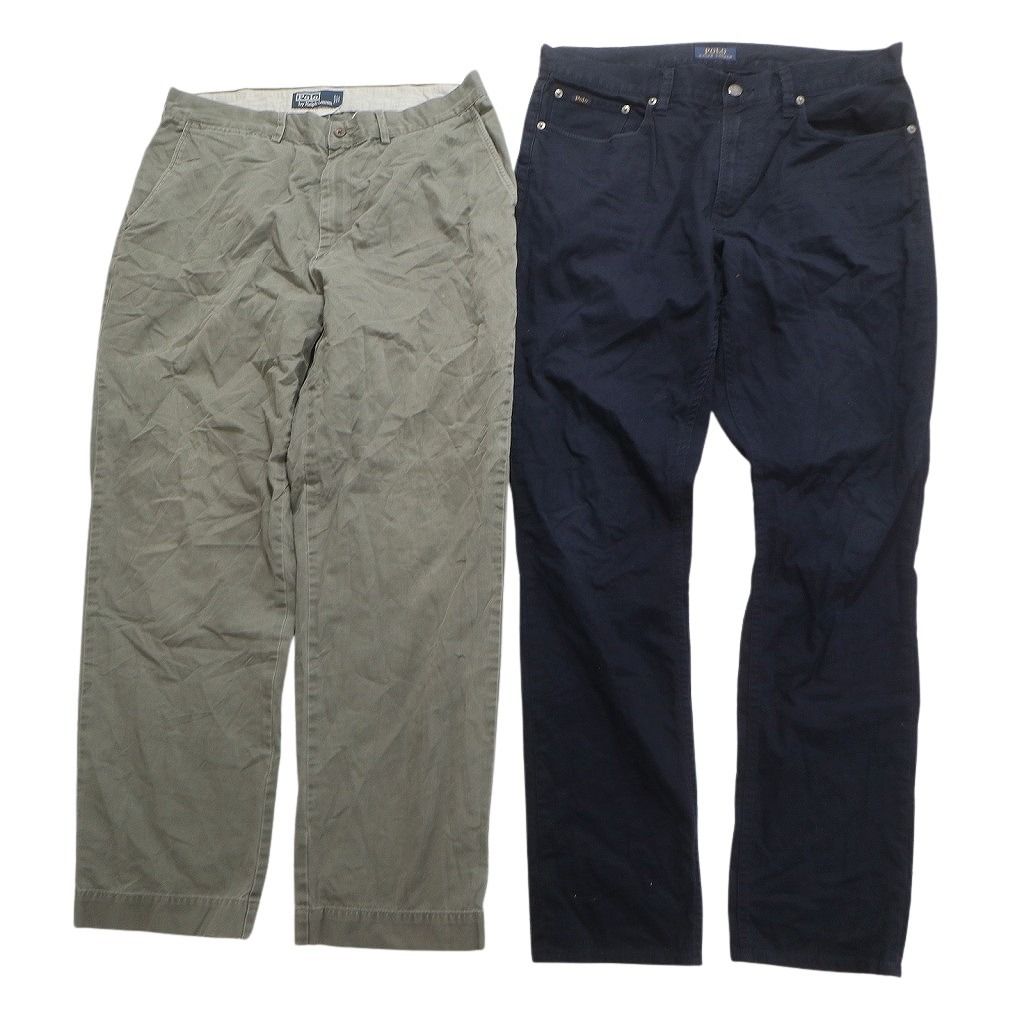  古着卸 ラルフローレン パンツ MIX セット メンズ 34 ストレート コットン ネイビー ベージュ 古着 NC 5062 その他 メンズ