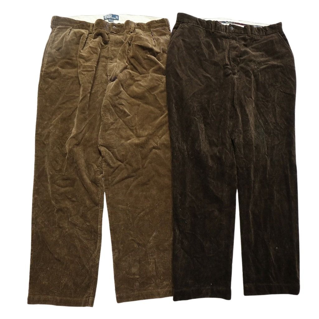  古着卸 ラルフローレン コーデュロイ パンツ セット メンズ 40 ワイド 90’s ベージュ ネイビー 古着 NC 5099 その他 メンズ