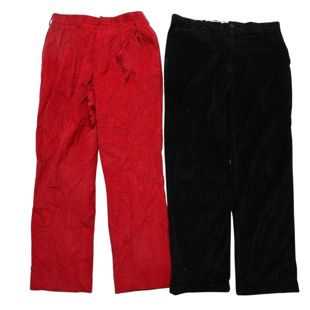 古着卸 コーデュロイ パンツ MIX セット メンズ 35 36 ワイド ストレート ツータック 古着 NC 5095