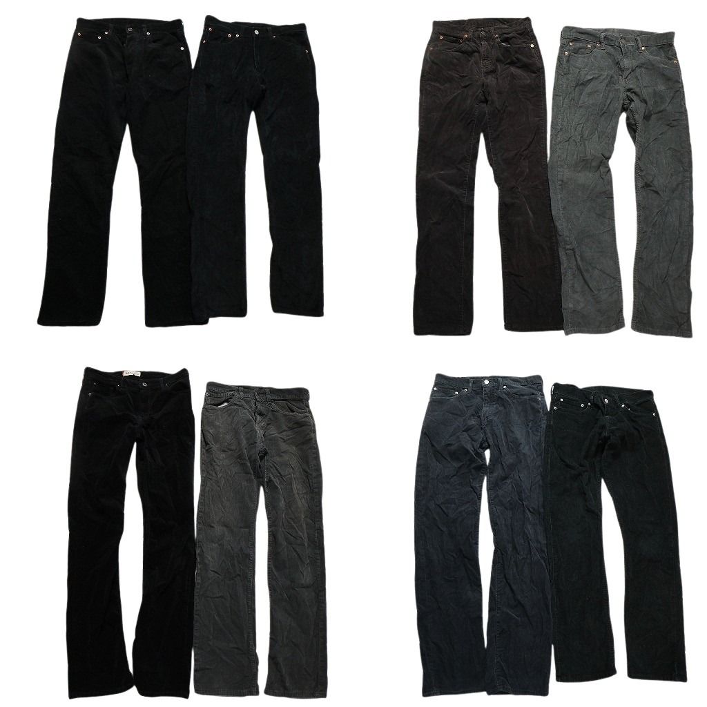 古着卸 リーバイス コーデュロイ 黒 パンツ 8枚セット メンズ 29 30 31 32 505 514 黒パッチ 古着 NC5091