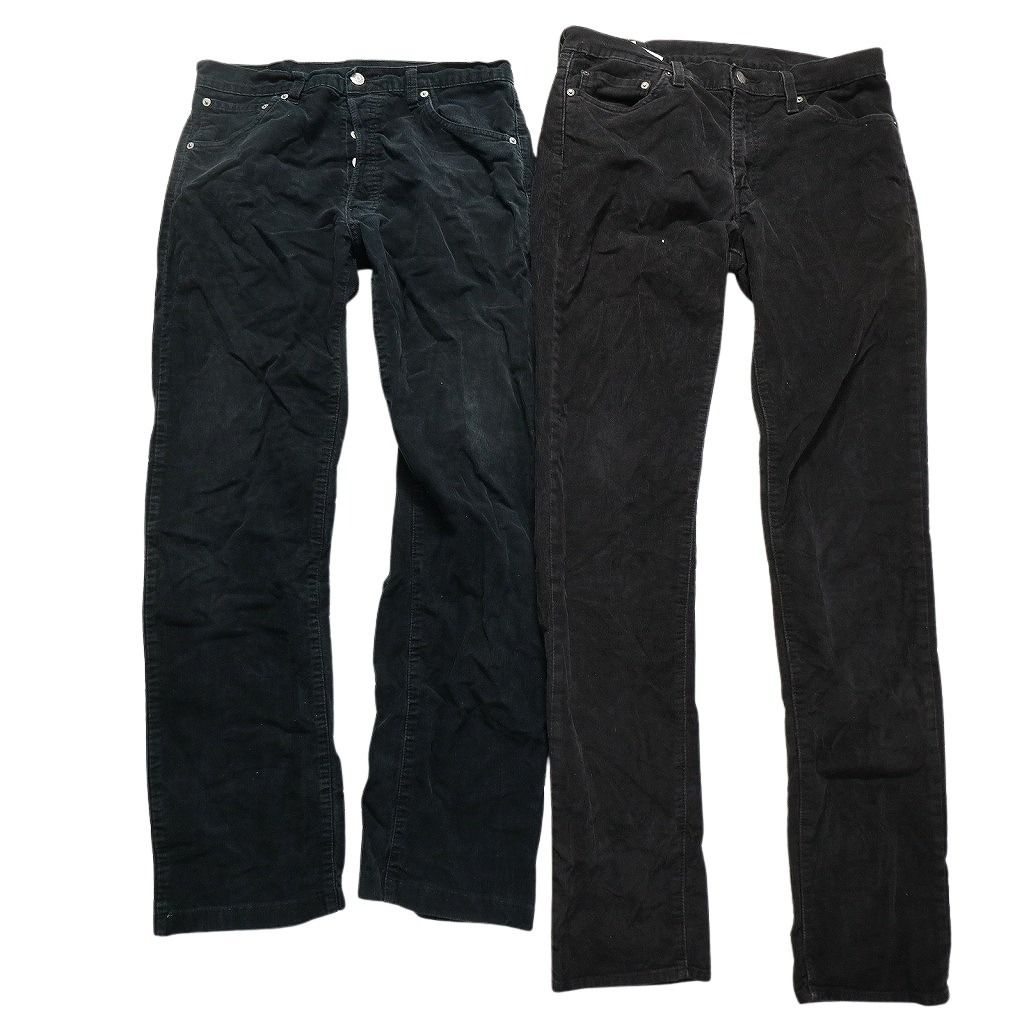 古着卸 リーバイス コーデュロイ 黒 パンツ セット メンズ 33 34 36 38 40 505 511 ボタンフライ 古着 NC 5090