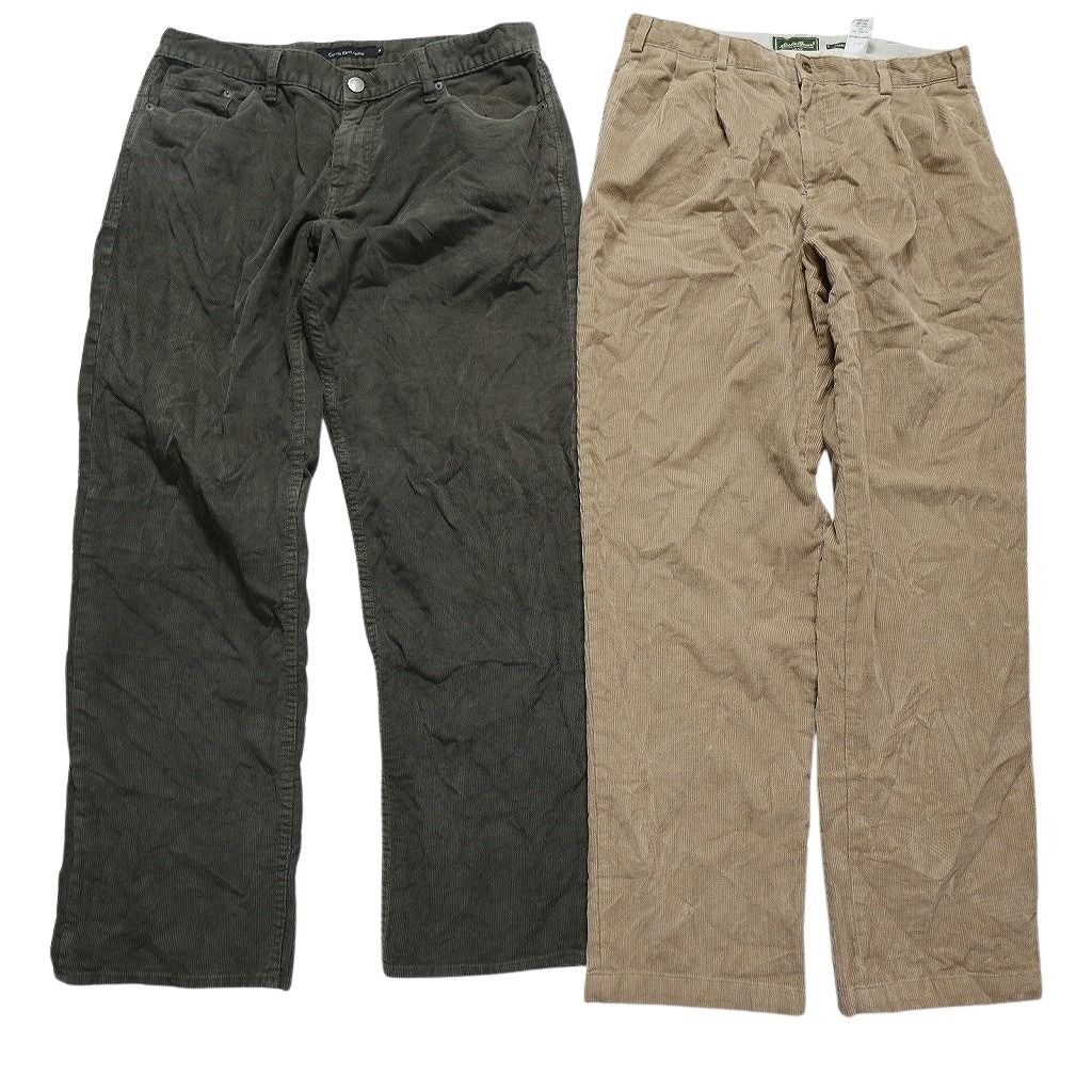 古着卸 ブランドMIX コーデュロイ パンツ 8枚セット メンズ 36 エディーバウアー カルバンクライン 古着 NC5082