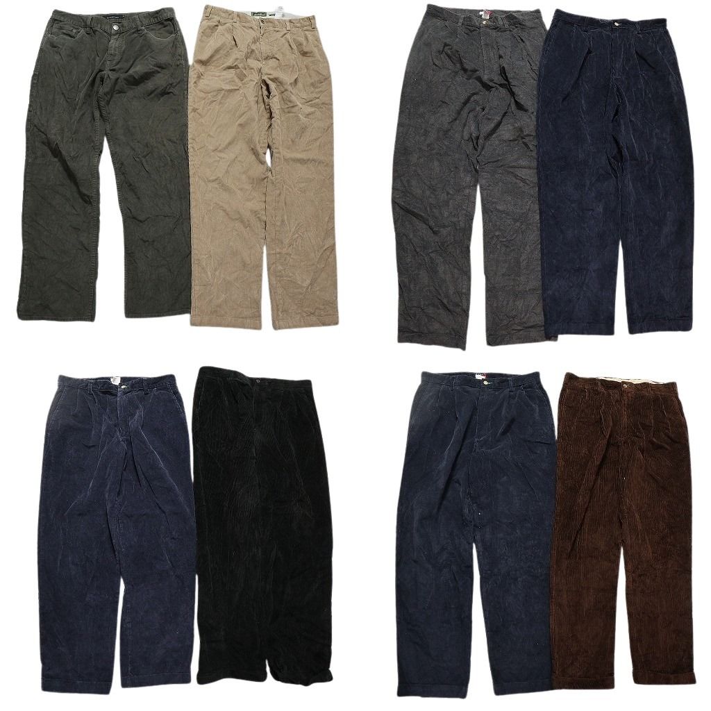 古着卸 ブランドMIX コーデュロイ パンツ 8枚セット メンズ 36 エディーバウアー カルバンクライン 古着 NC5082