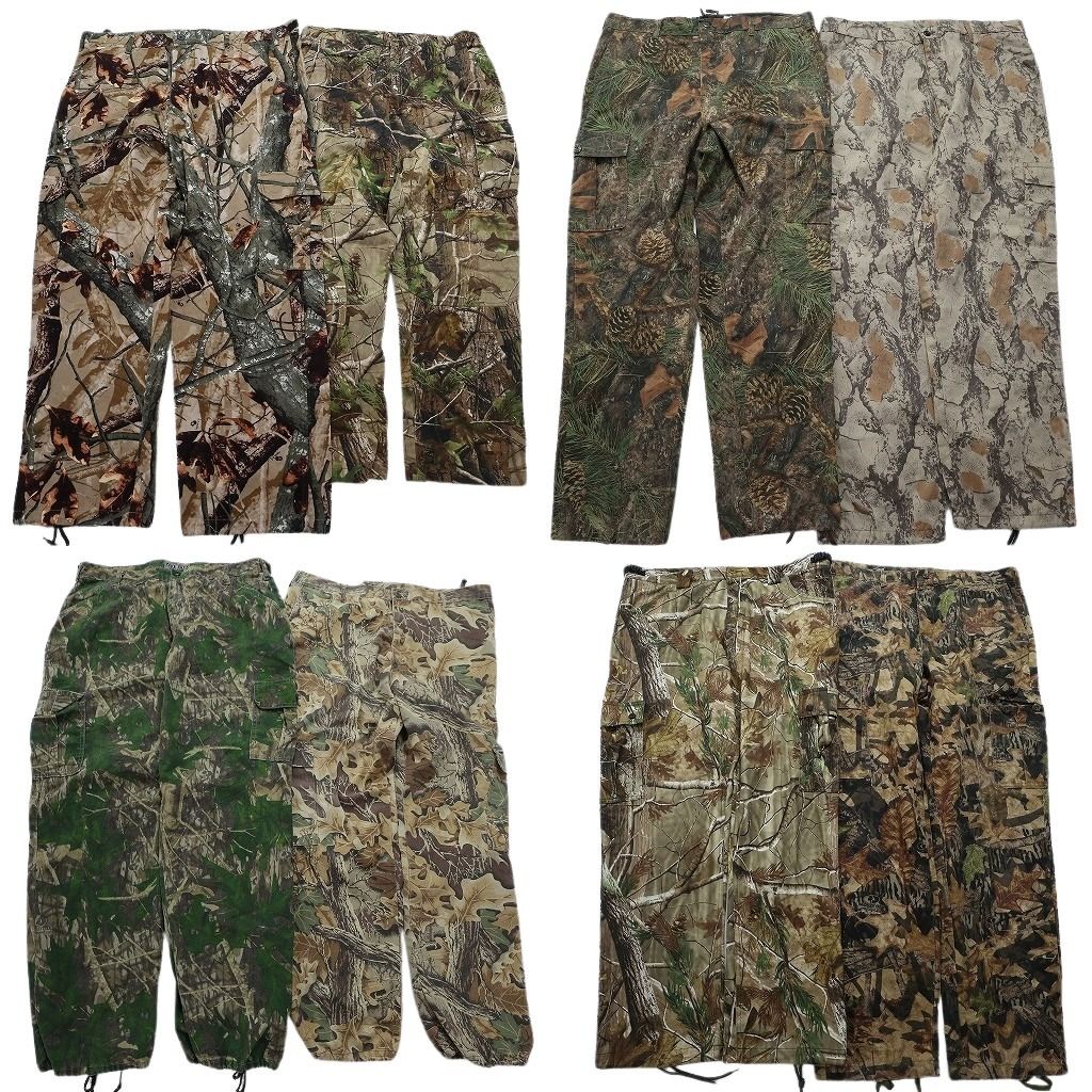 古着卸 リアルツリー パンツ MIX 8枚セット メンズ XL 2XL リアルツリー ドローコード ワイド 古着 NC5115