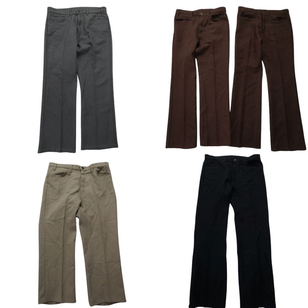 古着卸 リーバイス スタプレ スラックス パンツ 5枚セット メンズ 36 38 センタープレス フ カット 古着 NC5109