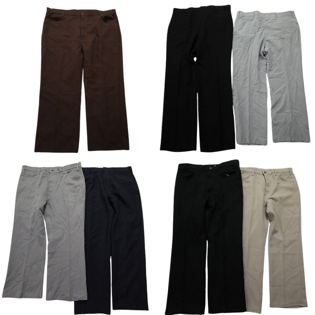 古着卸 まとめ リーバイス スタプレ アクションスラックス MIX パンツ 7枚セット メンズ 40 46 センタープレス 90’s 古着 NC5108