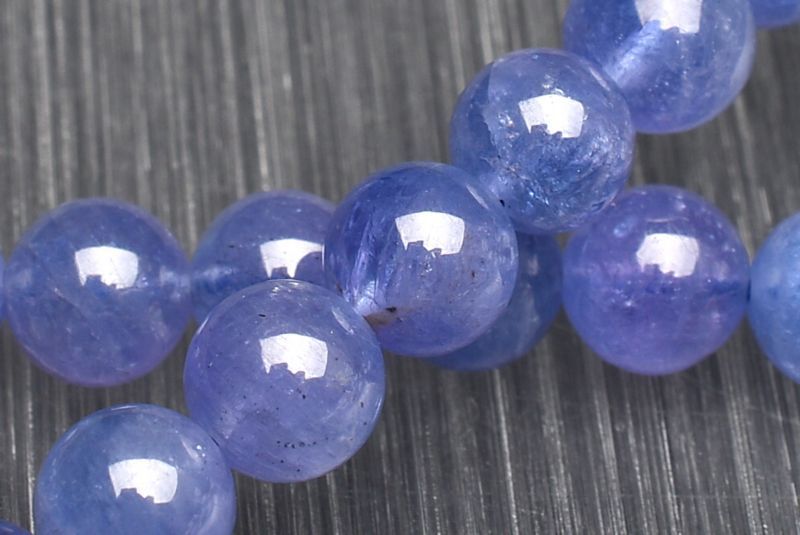 1点物 AAA 透明度抜群 タンザナイト 6.5mm ブレスレット パワーストーン 天然石 _U7816