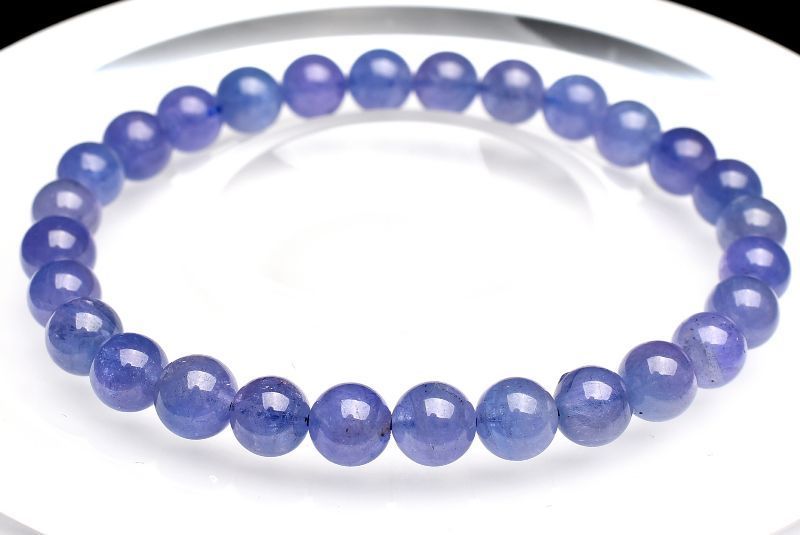 １点物 AAA 透明度抜群 タンザナイト 6.5mm ブレスレット パワーストーン 天然石 _U7816 NEXPOTALLINN_EU