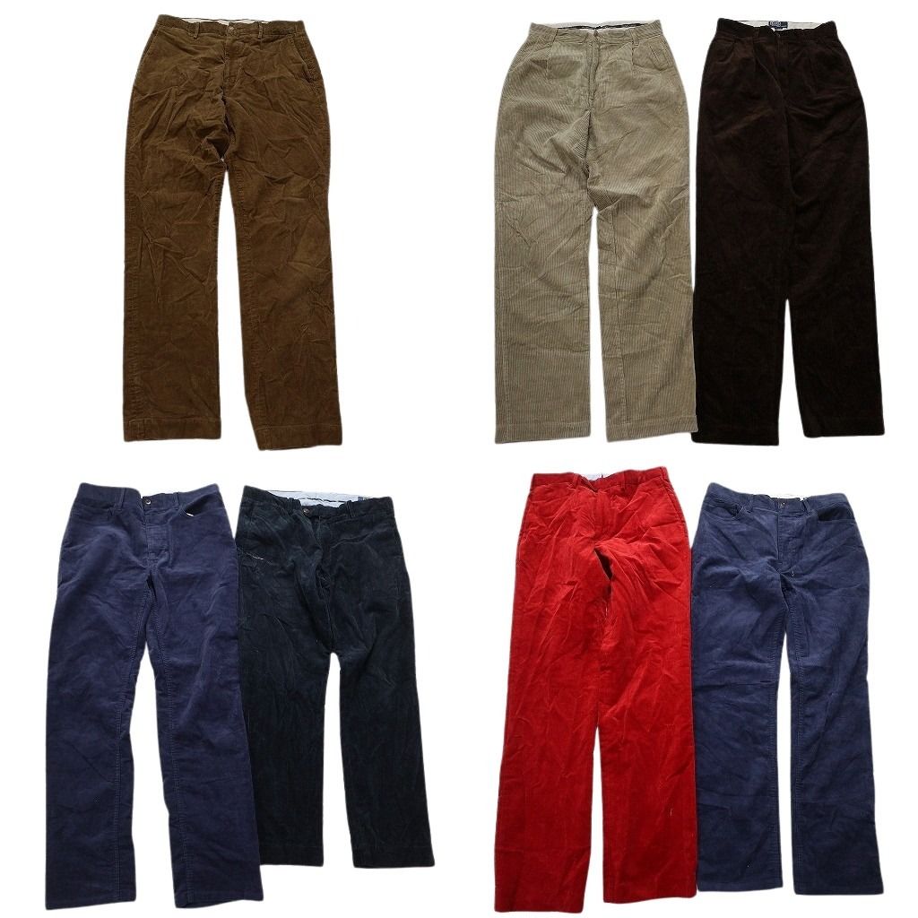 古着卸 ラルフローレン コーデュロイ パンツ 7枚セット メンズ 30 31 32 ワイド ツータック 古着 NC5104