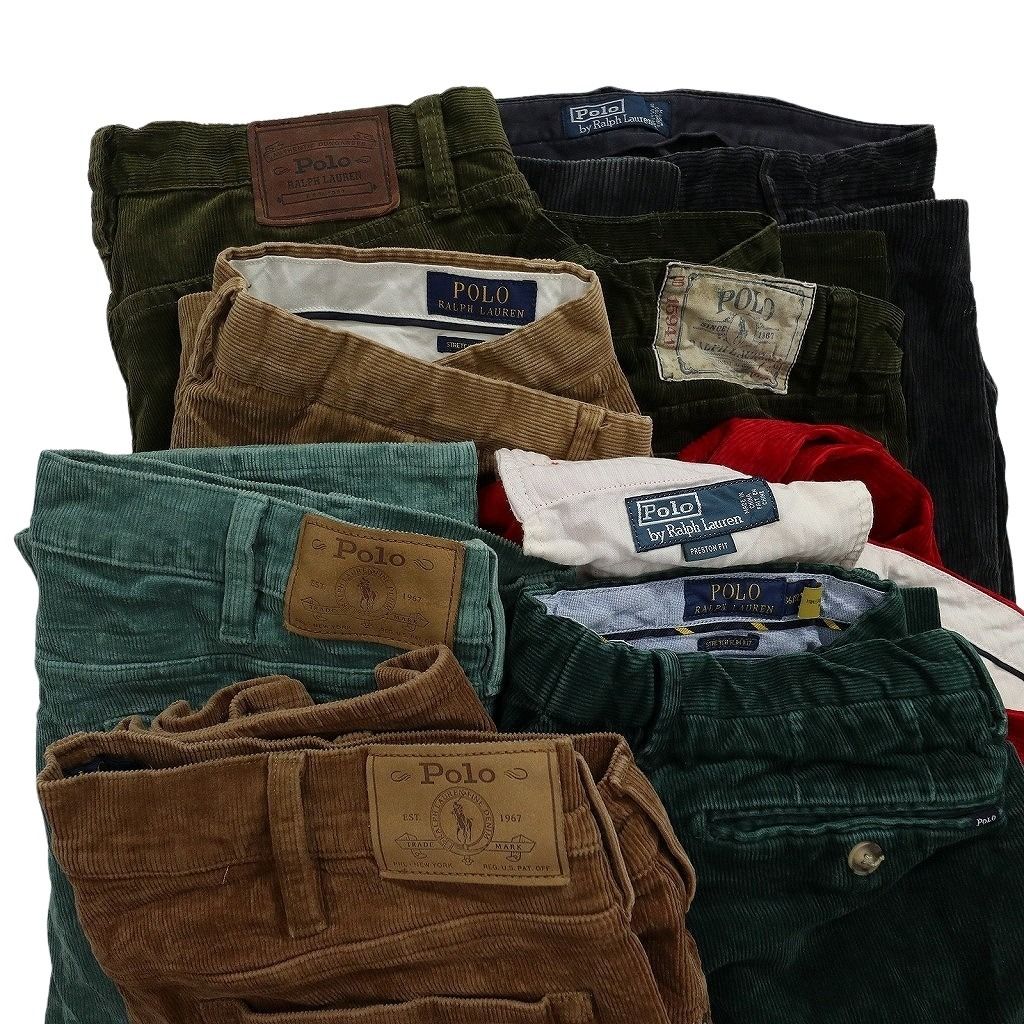  古着卸 ラルフローレン コーデュロイ パンツ セット メンズ 34 35 36 フ カット 革パッチ 古着 NC 5102 その他 メンズ
