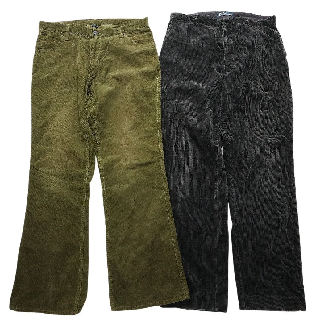 古着卸 ラルフローレン コーデュロイ パンツ セット メンズ 34 35 36 フ カット 革パッチ 古着 NC 5102