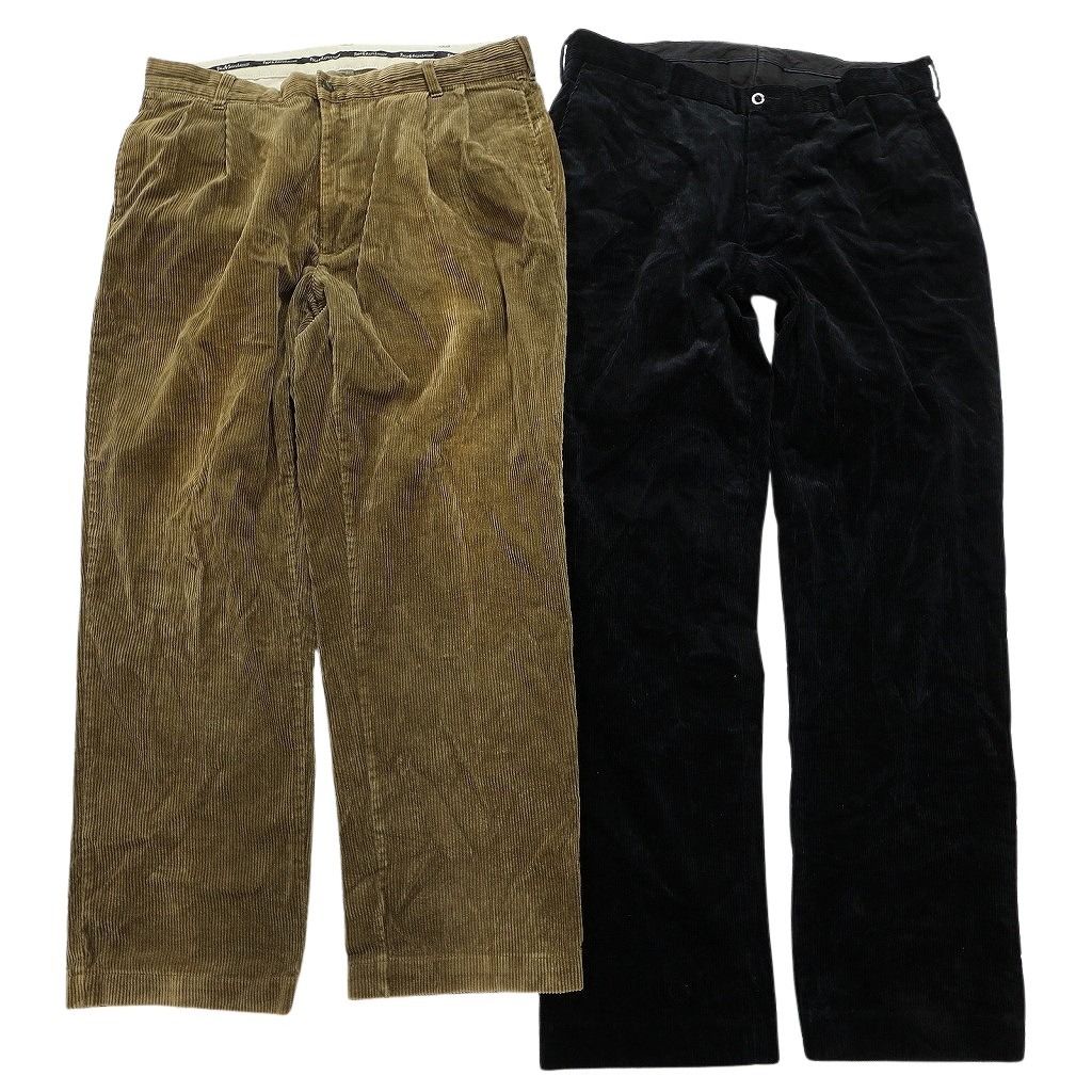  古着卸 ラルフローレン コーデュロイ パンツ セット メンズ 36 38 ストレート 90’s ツータック 古着 NC 5101 その他 メンズ