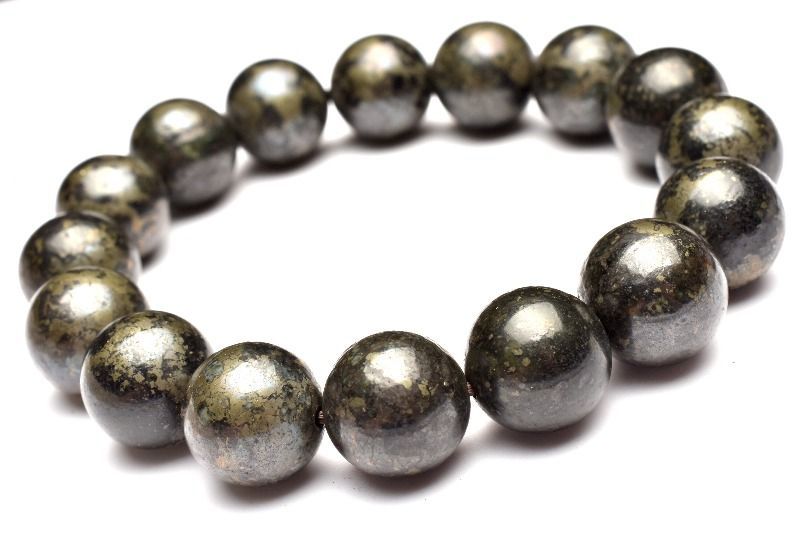 1点物 コロンビア産 ヒーラーズゴールド 12-12.5mm ブレスレット パワーストーン 天然石 _MC125