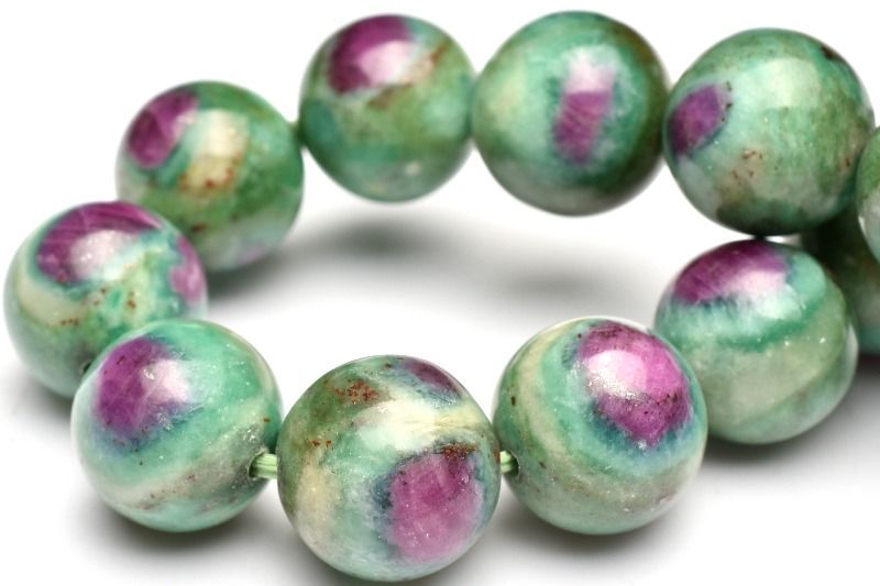 1点物 ナイジェリア産 ルビーインフックサイト 12mm ブレスレット パワーストーン 天然石 _MC130