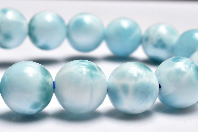 １点物 AA 美しい波模様 ラリマー 9.5mm ブレスレット パワーストーン 天然石 _MC380 NEXPOTALLINN_EU