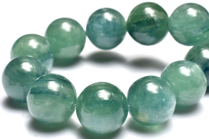 １点物 人気 ブルーグリーンカイヤナイト 10.5mm ブレスレット パワーストーン 天然石 _MC260