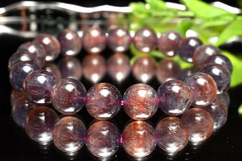 １点物 AA 透過＆多色性抜群 アイオライトサンストーン 9 5 mm ブレスレット パワーストーン 天然石 _MC 311