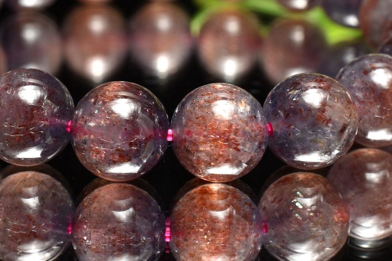 １点物 AA 透過＆多色性抜群 アイオライトサンストーン 9.5mm ブレスレット パワーストーン 天然石 _MC311