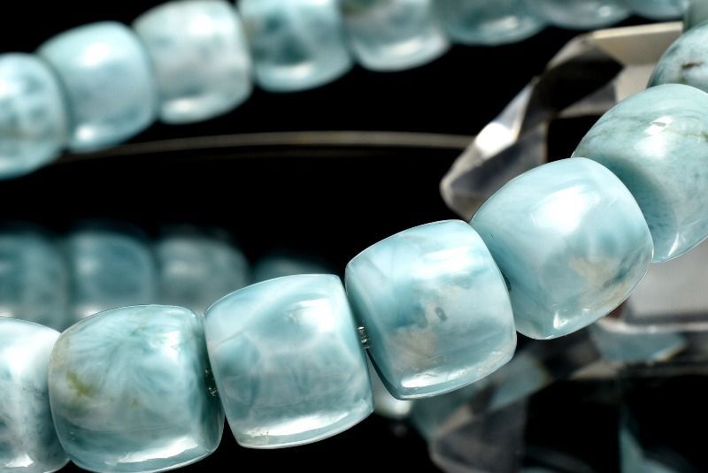 １点物 三大ヒーリング ラリマー 6.5x8mm チューブ ブレスレット パワーストーン 天然石 _MC333 NEXPOTALLINN_EU