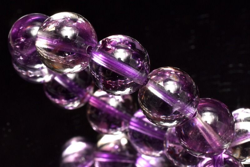 1点物 AA 高発色 スーパーセブンアメジスト エレスチャルアメジスト 9mm ブレスレット パワーストーン 天然石 _MC348