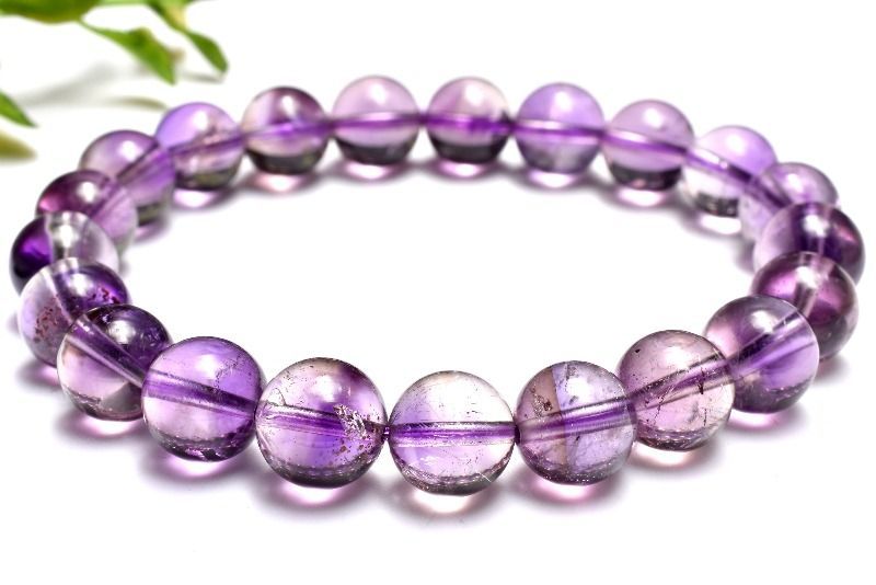 １点物 AA 高発色 スーパーセブンアメジスト エレスチャルアメジスト 9mm ブレスレット パワーストーン 天然石 _MC348