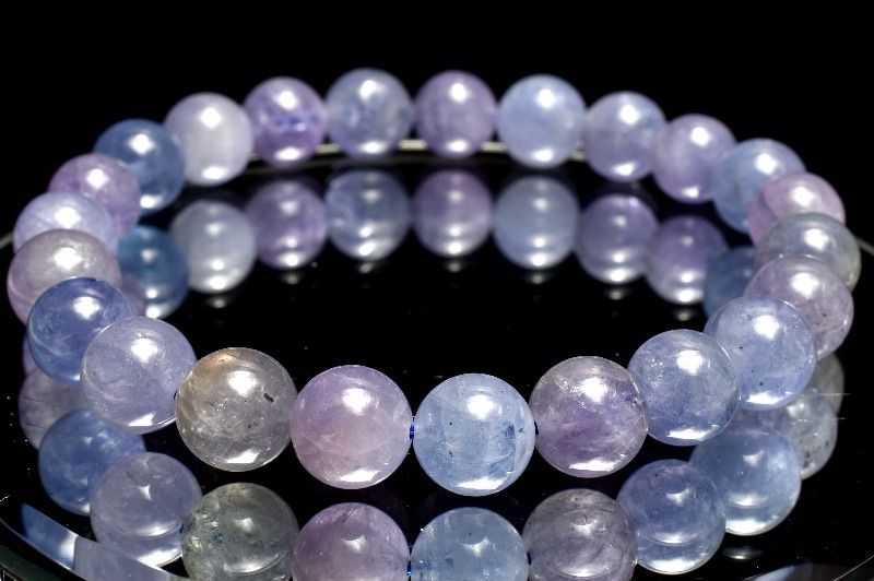 1点物 高品質 マルチ タンザナイト 9mm ブレスレット パワーストーン 天然石 _MC368