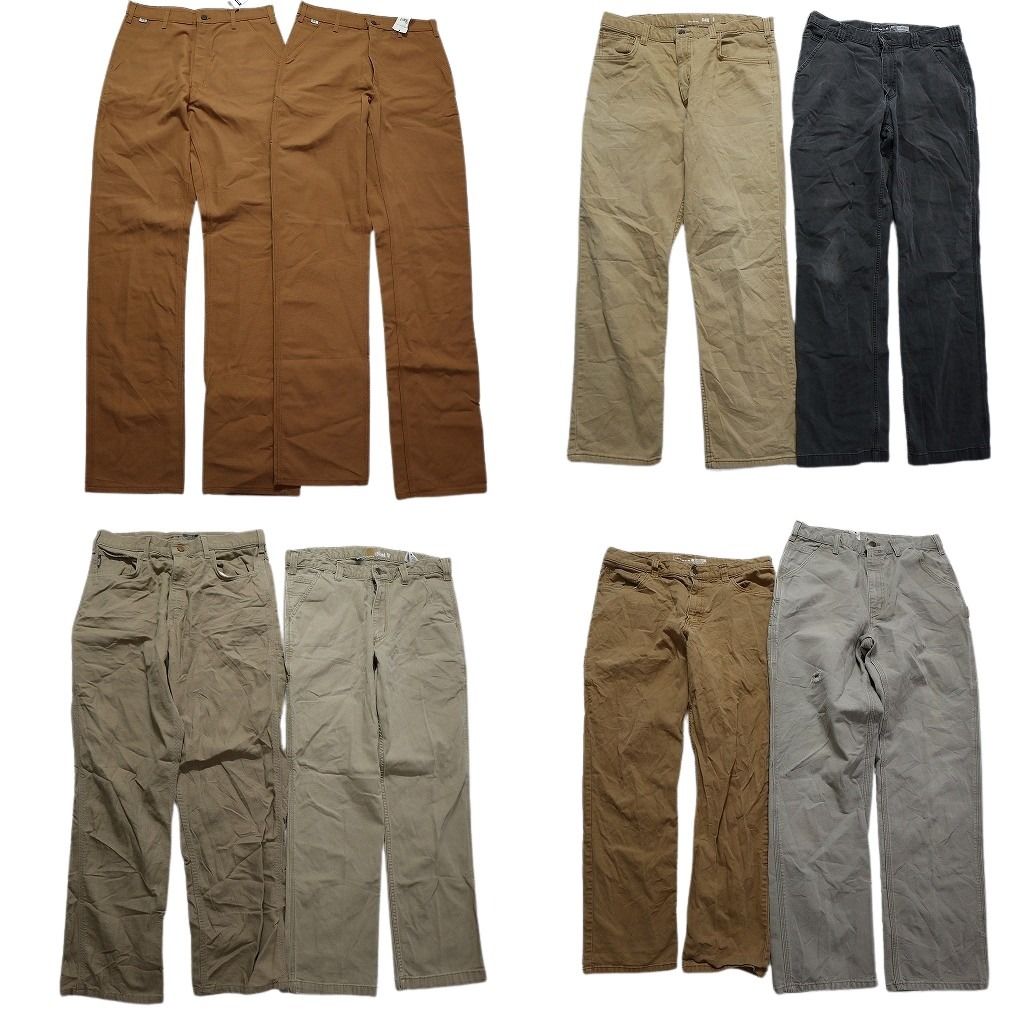 古着卸 カーハート Carhartt ダック ペインター パンツ 8枚セット メンズ 34 FRシリーズ ストレート 古着 NC5124