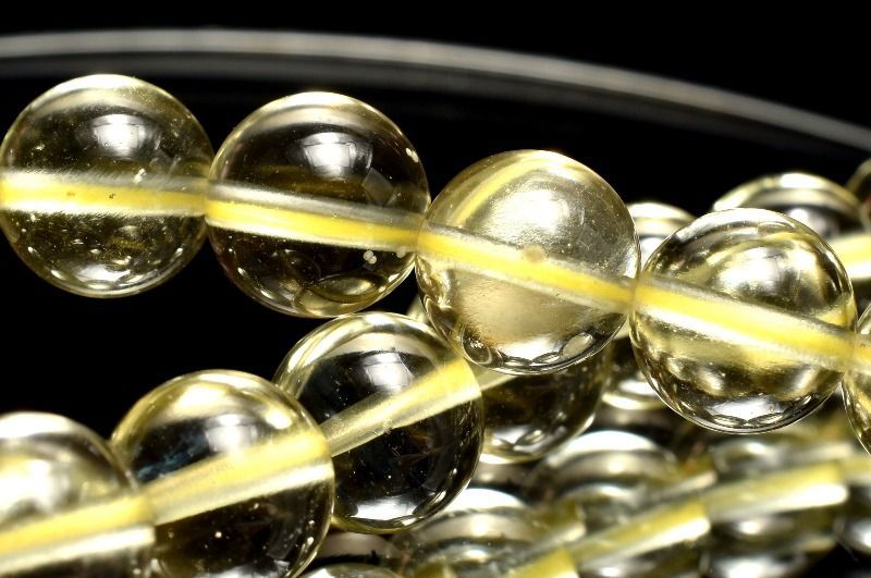 1点物 AAA透明 リビアの宝石 リビアングラス 7.5mm ブレスレット パワーストーン 天然石 _MC390