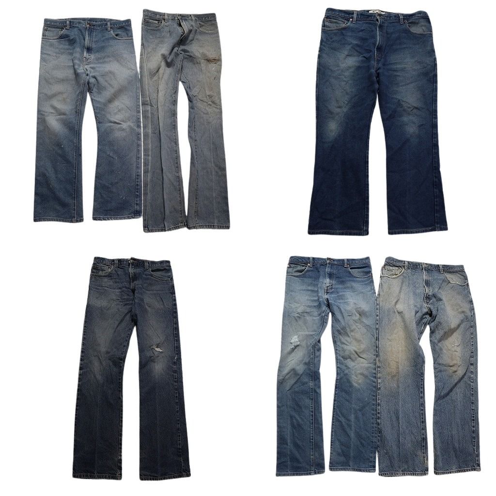 B品 古着卸 リーバイス 517 デニム パンツ 6枚セット メンズ 32 33 36 38 42 ブーツカット 古着 NC5123