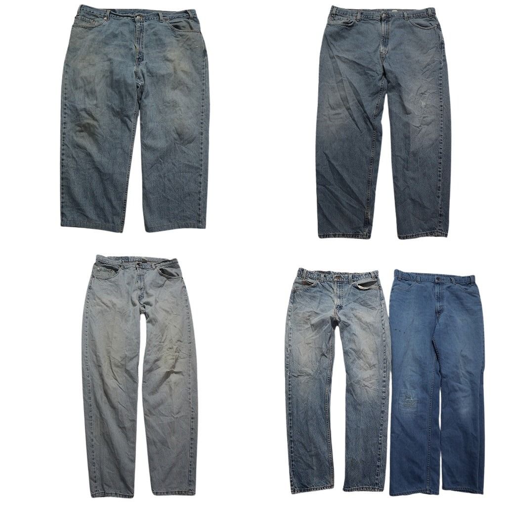 B品 古着卸 リーバイス デニム パンツ 5枚セット メンズ 36 38 44 テーパード 505 550 古着 NC5121