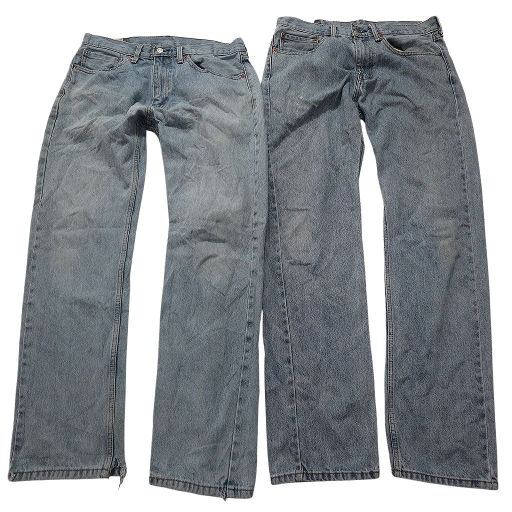 B品 古着卸 リーバイス 505 デニム パンツ セット メンズ 34 36 テーパード フェード ヒゲ 古着 NC 5157