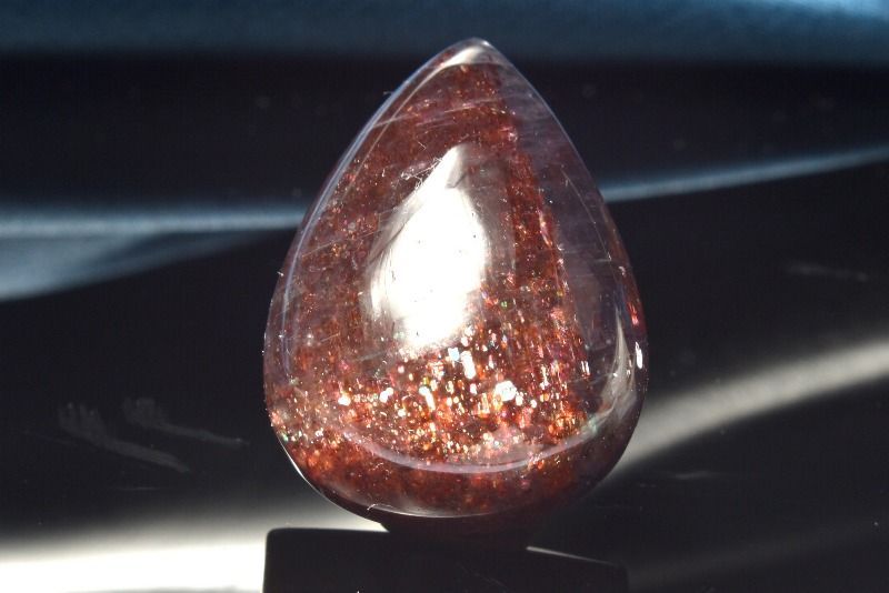 1点物 AAAA ブラッドショット アイオライトサンストーン 26x18mm ドロップ ルース パワーストーン 天然石 _PC6739