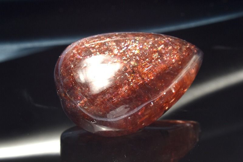 １点物 AAAA ブラッドショット アイオライトサンストーン 26x18mm ドロップ ルース パワーストーン 天然石 _PC6739