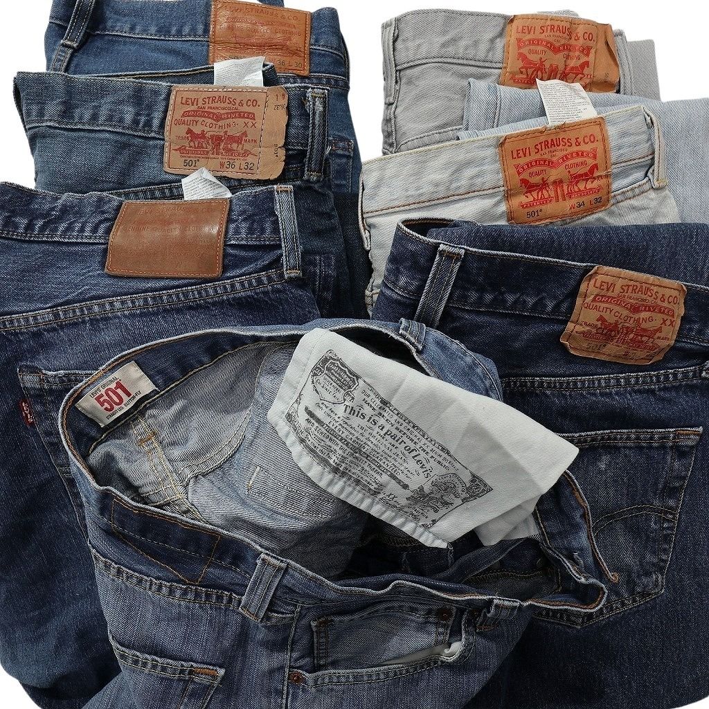  B品 古着卸 リーバイス 501 デニム パンツ セット メンズ 34 36 縦落ち ヒゲ 刺 ストレート 古着 NC 5153 その他 メンズ