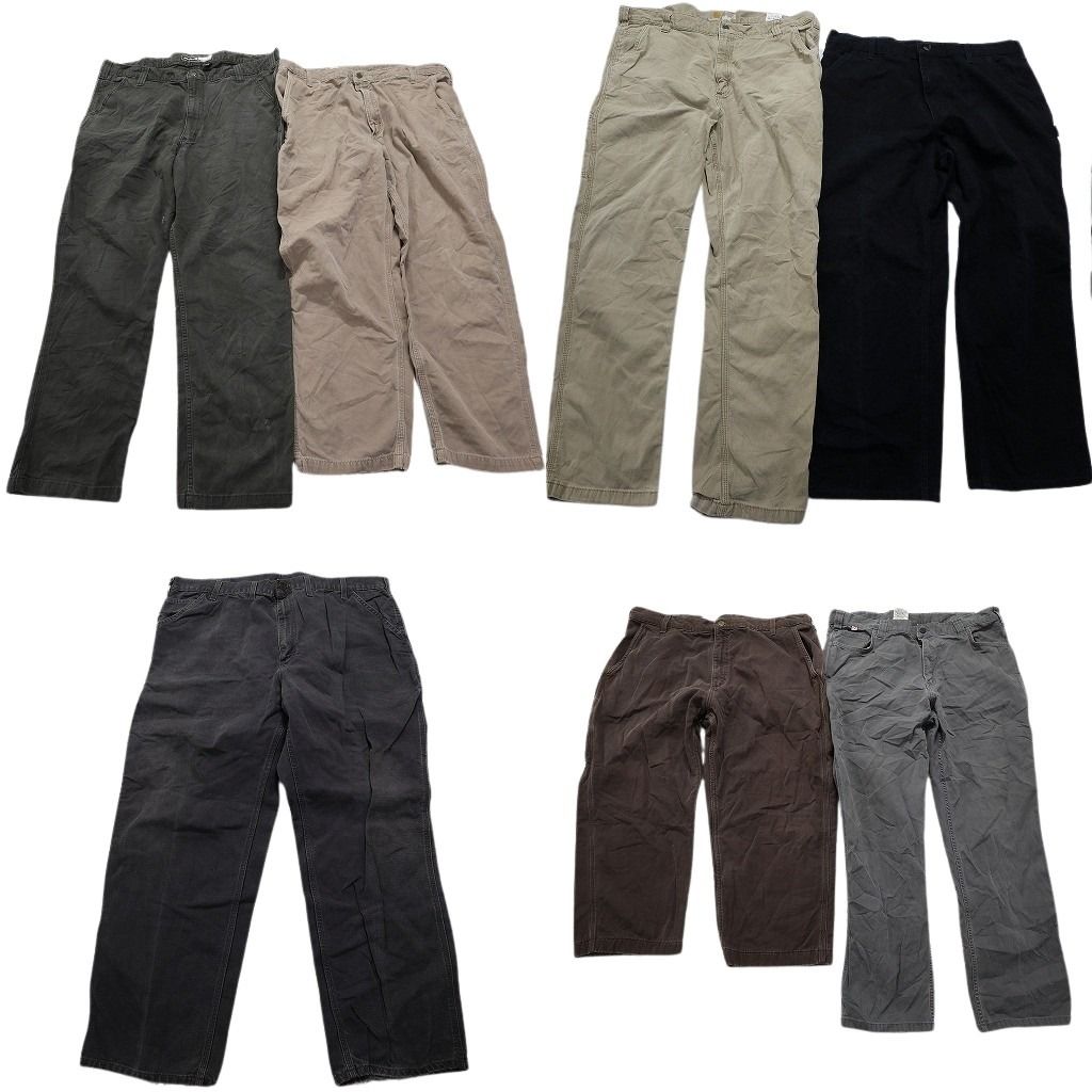 古着卸 カーハート Carhartt ダック ペインター パンツ 7枚セット メンズ 40 44 ワーク ブラック 古着 NC5146