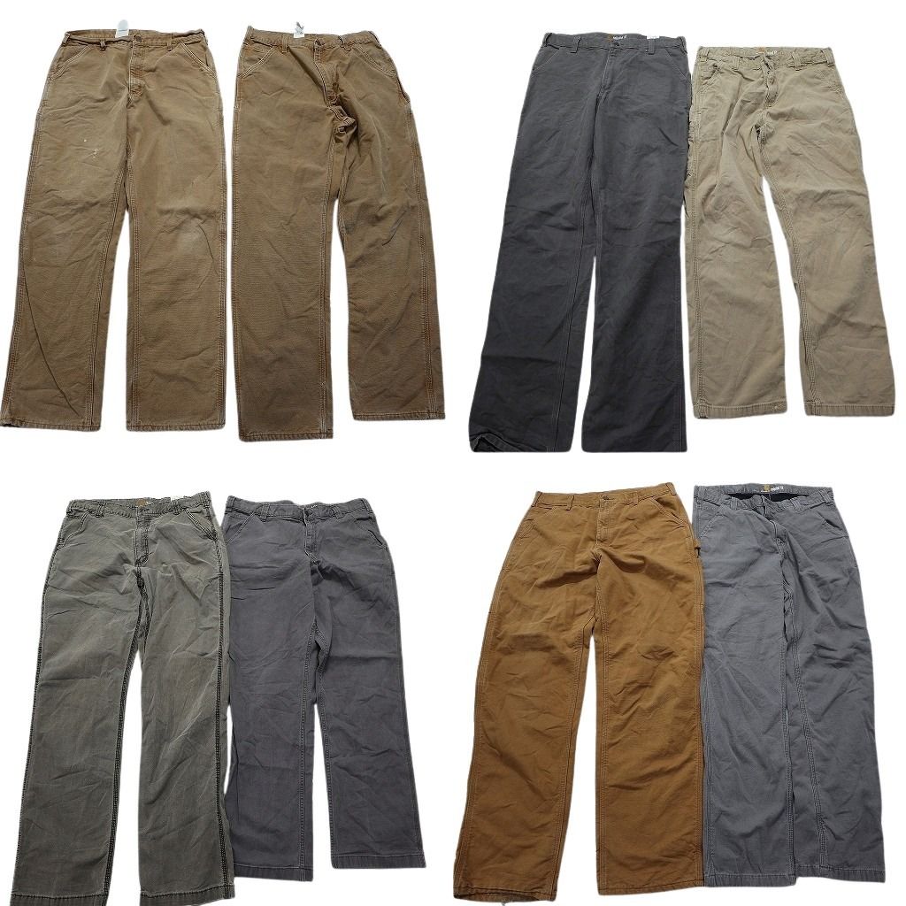 古着卸 カーハート Carhartt ダック ペインター パンツ 8枚セット メンズ 36 ワーク 裏地付き ワイド 古着 NC5141