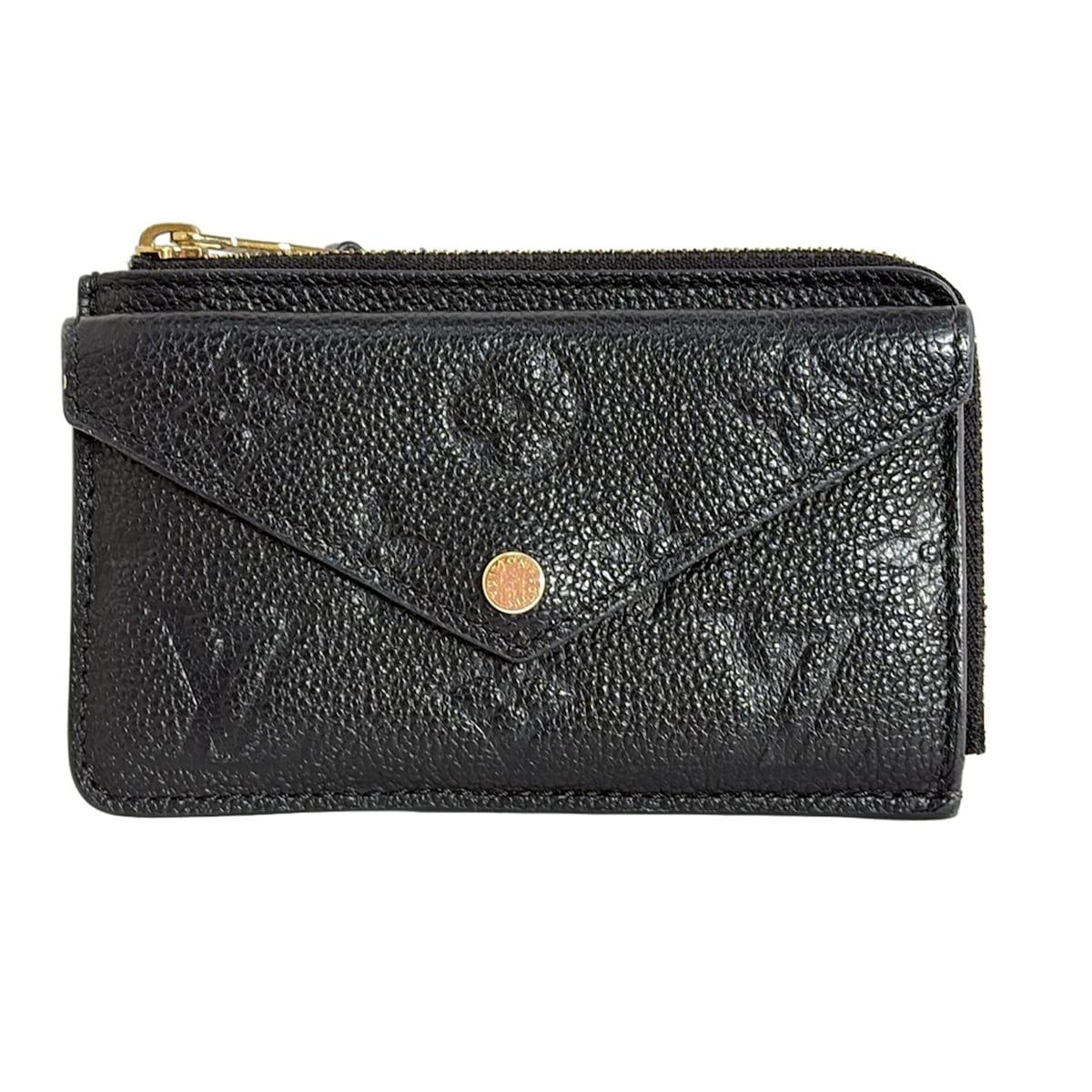 LOUIS VUITTON ルイヴィトン コインケース モノグラム アンプラント ポルトカルトレクトヴェルソ M69421 ノワール レザー 牛革