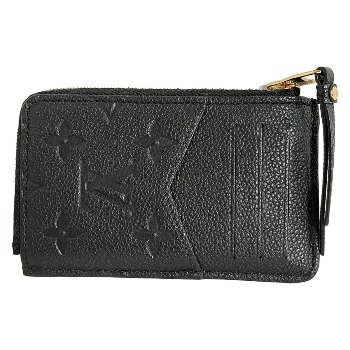 LOUIS VUITTON ルイヴィトン コインケース モノグラム アンプラント ポルトカルトレクトヴェルソ M69421 ノワール レザー 牛革