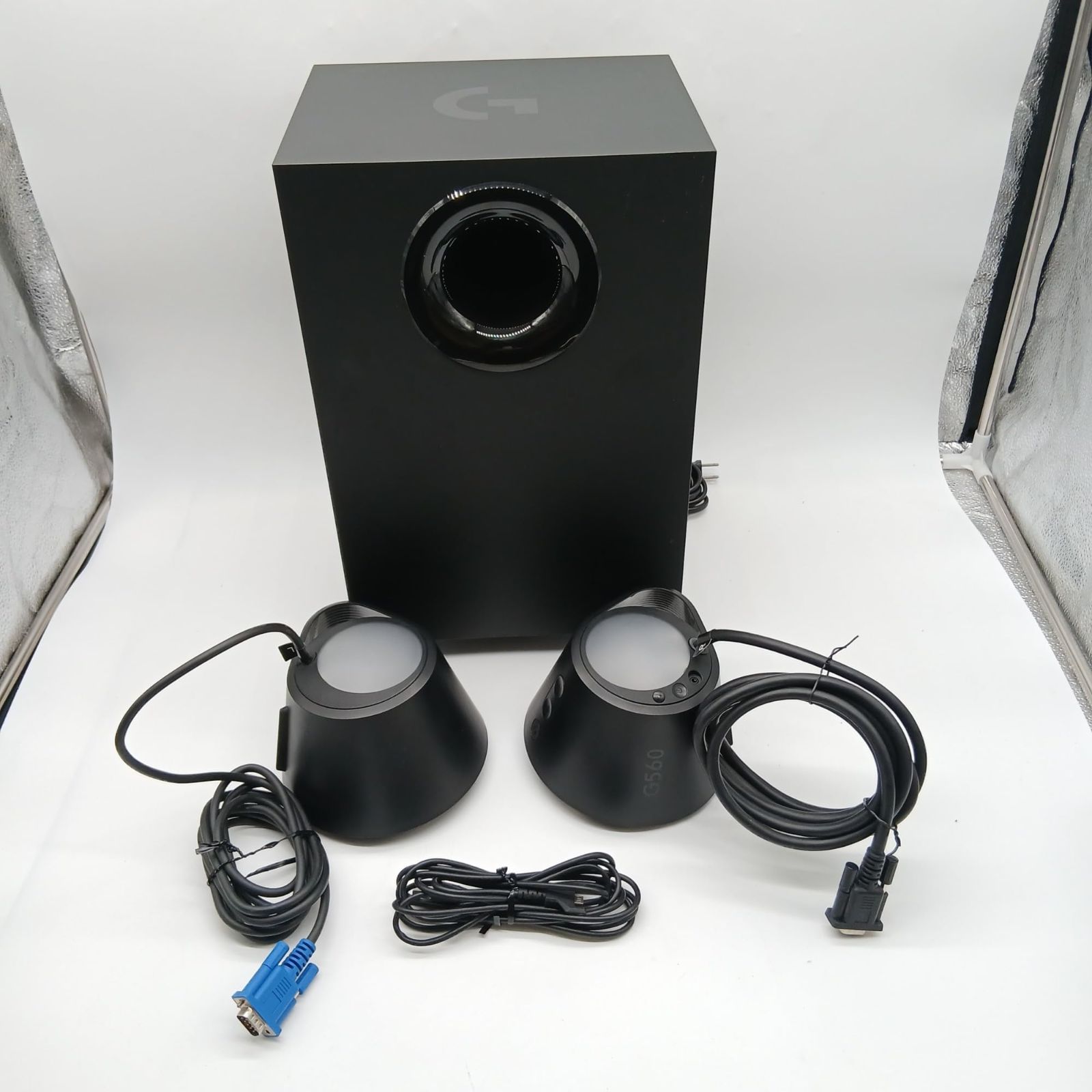 No.4226 Logicool G ゲーミング スピーカー G560 PS5 PS4 PC 有線 Bluetooth 2.1ch 3.5mm usb 最大4台接続 LIGHTSYNC RGB