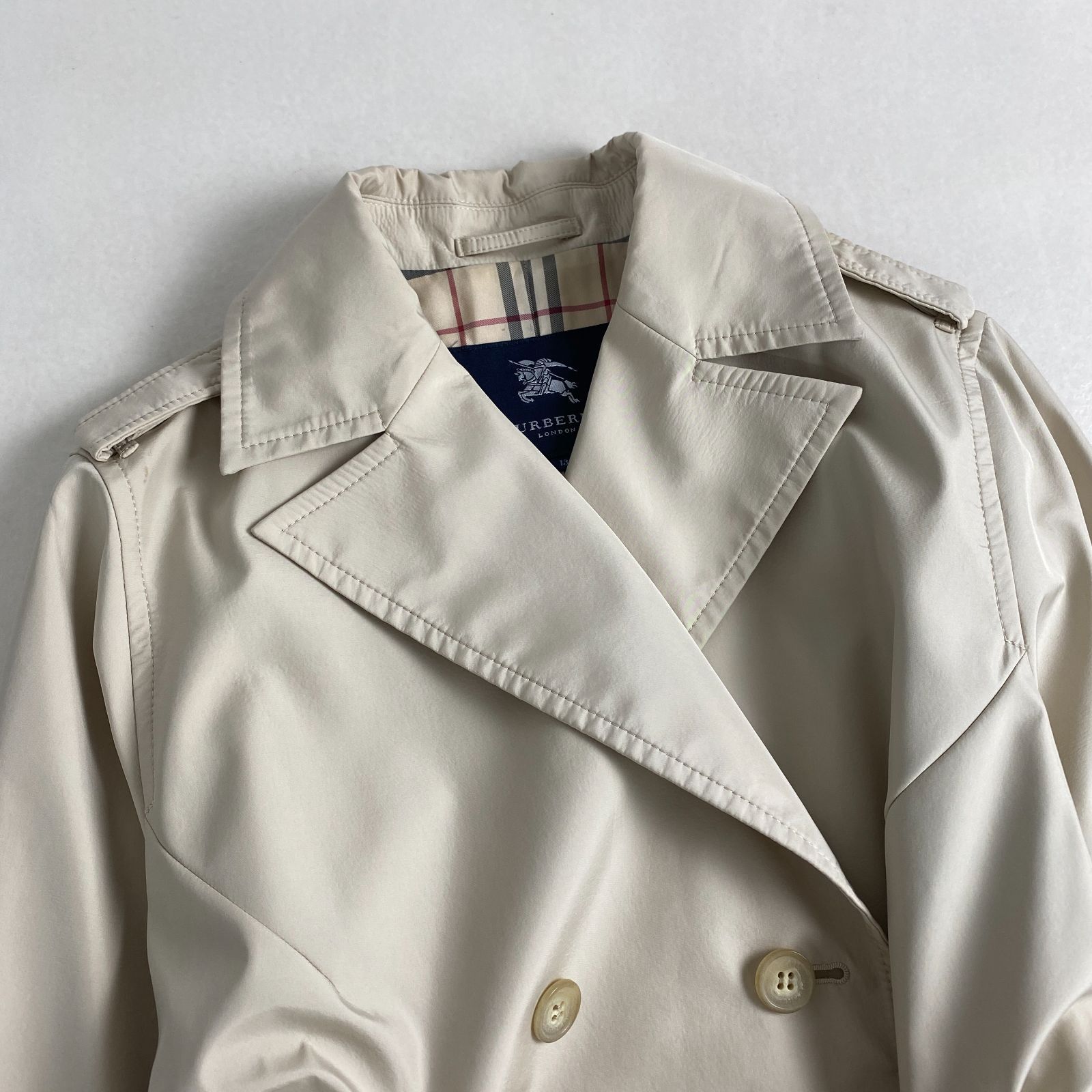 バーバリーロンドン トレンチコート ノバチェック ベルト 13 XL相当