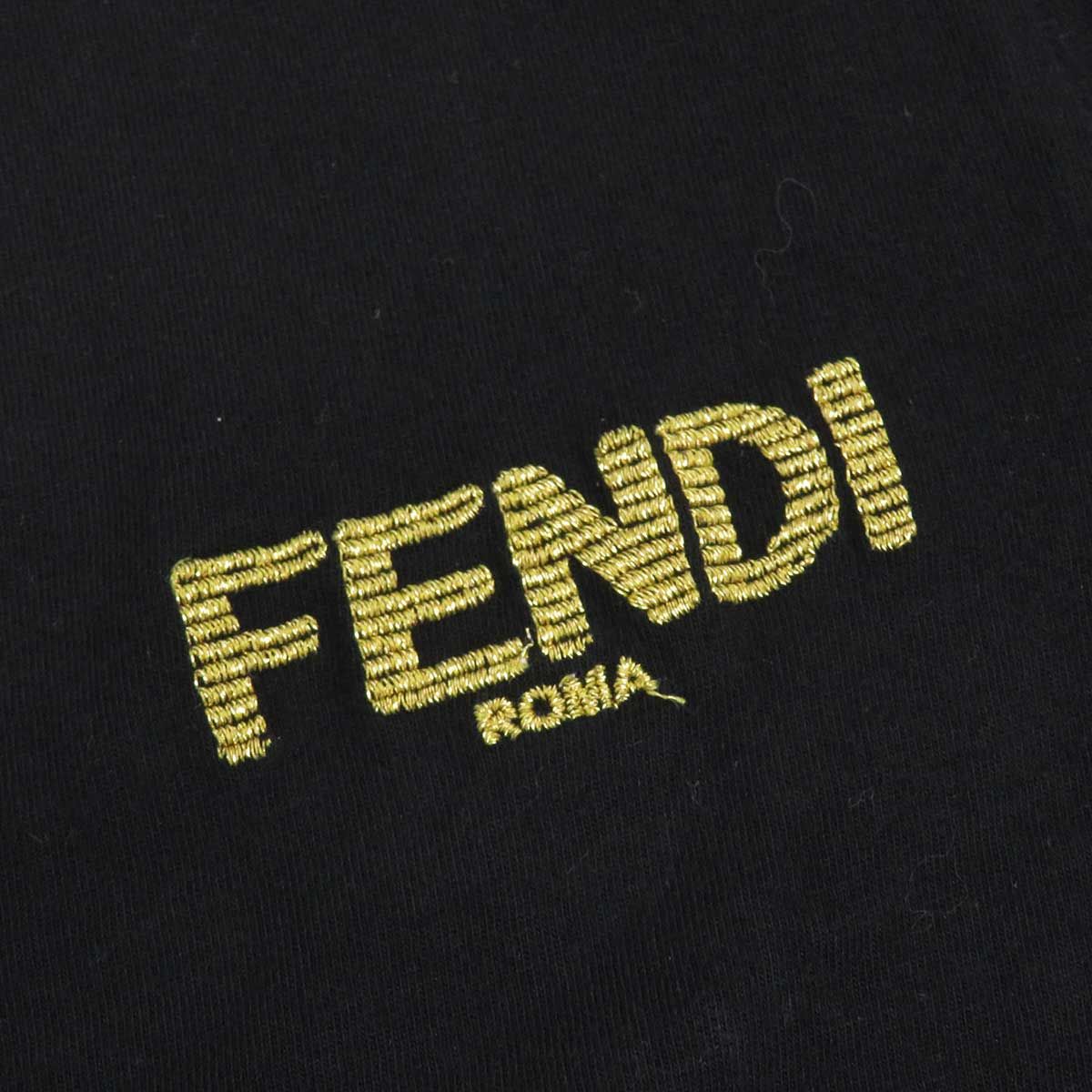  フェンディ ロゴ エンブロイダリー クロップド Tシャツ FS 7901 AKS 3 レディース ブラック FENDI アパレル 小物 半袖(Tシャツ) Tシャツ カットソー