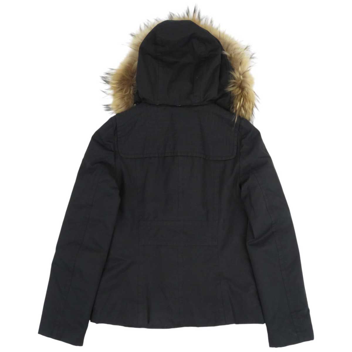 バーバリー ファー付き ダッフルコート ブルーレーベル レディース ブラック BURBERRY アパレル 小物