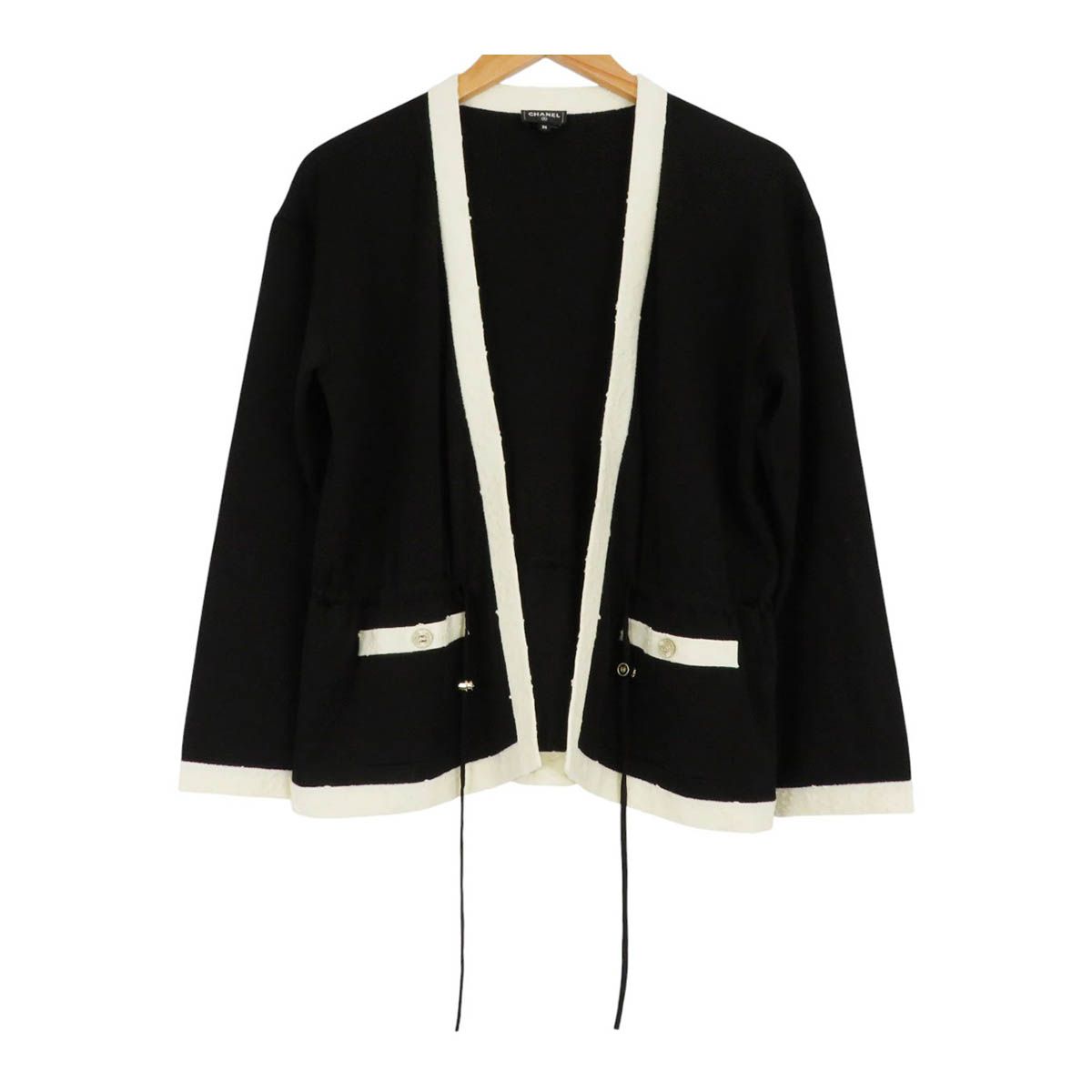 シャネル ココマーク ウエスト ドローコード カーディガン P80094K11529 レディース ブラック CHANEL アパレル 小物