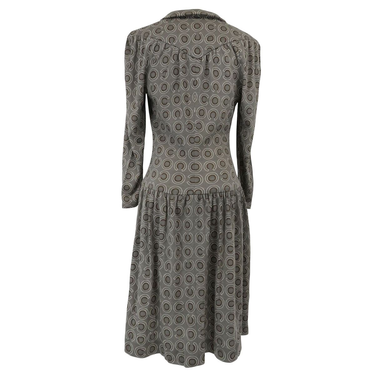 シャネル ロゴ 総柄 ウール ワンピース P18181W02829 レディース グレー CHANEL アパレル 小物