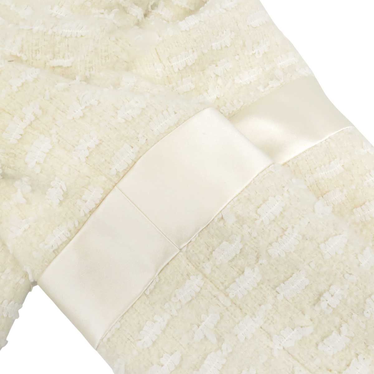 節約 シャネル ココマーク スカラップ ツイード ジャケット P65277V60987 レディース アイボリー CHANEL アパレル 小物