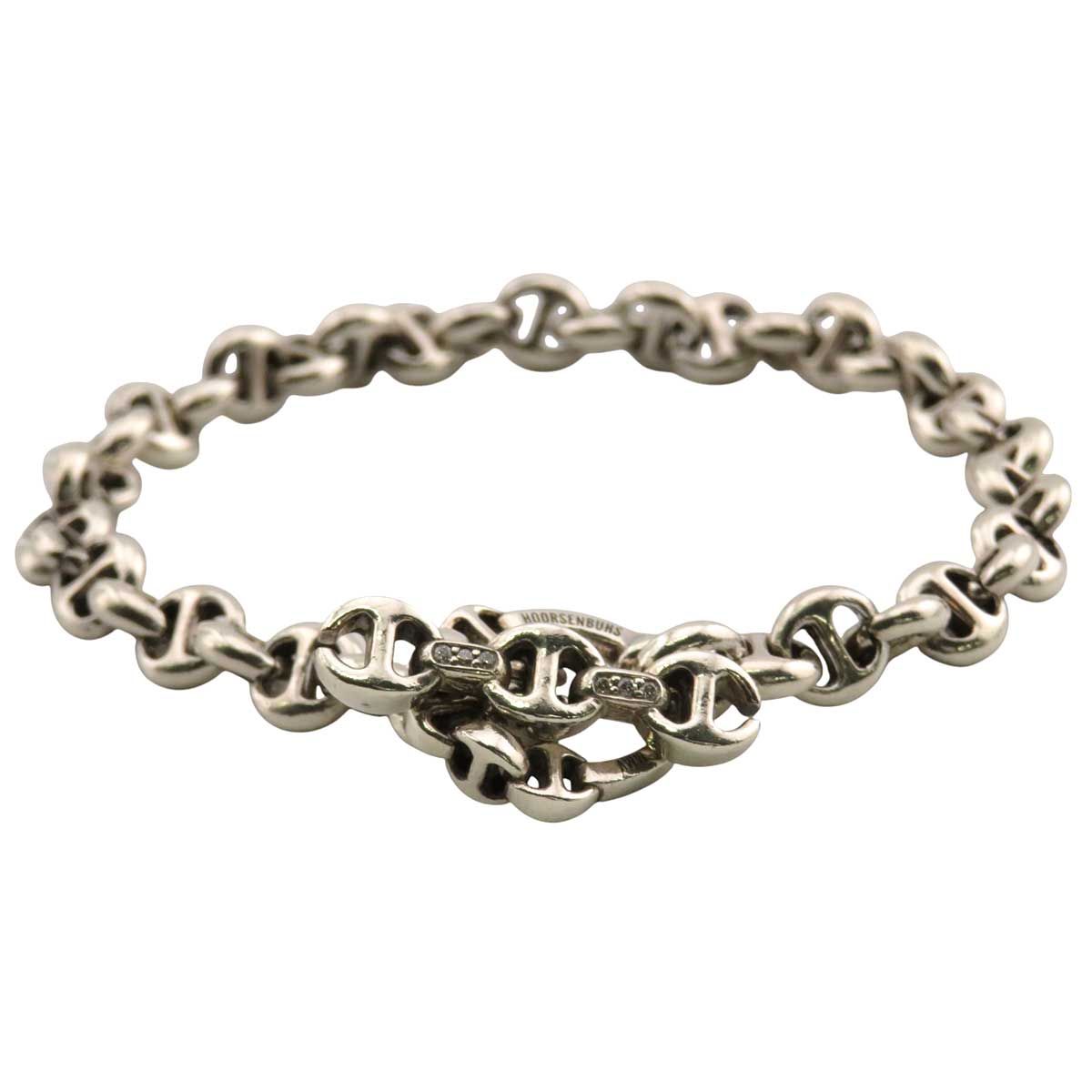 ホーセンブース 5MM OPEN-LINK BRACELET オープンリンク ブレスレット SV925 6Pダイヤモンド ユニセックス HOORSENBUHS アパレル 小物